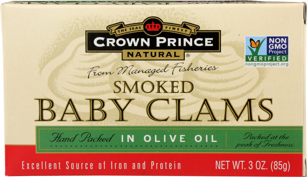 CROWN PRINCE: Clam Baby Smoked Olive Oil, 3 oz - Vending Business Solutions