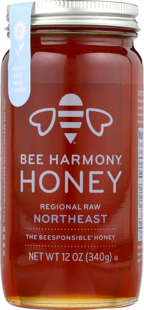 BEE HARMONY: Regional Raw Northeast Honey, 12 oz - Vending Business Solutions