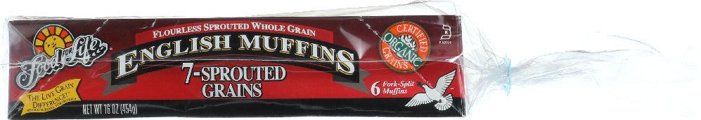 FOOD FOR LIFE: Organic 7 Sprouted Grain English Muffin, 16 oz - Vending Business Solutions