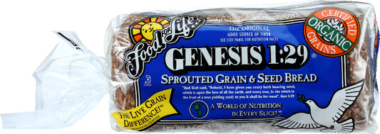 FOOD FOR LIFE: Organic Genesis 1:29 Sprouted Whole Grain and Seed Bread, 24 oz - Vending Business Solutions