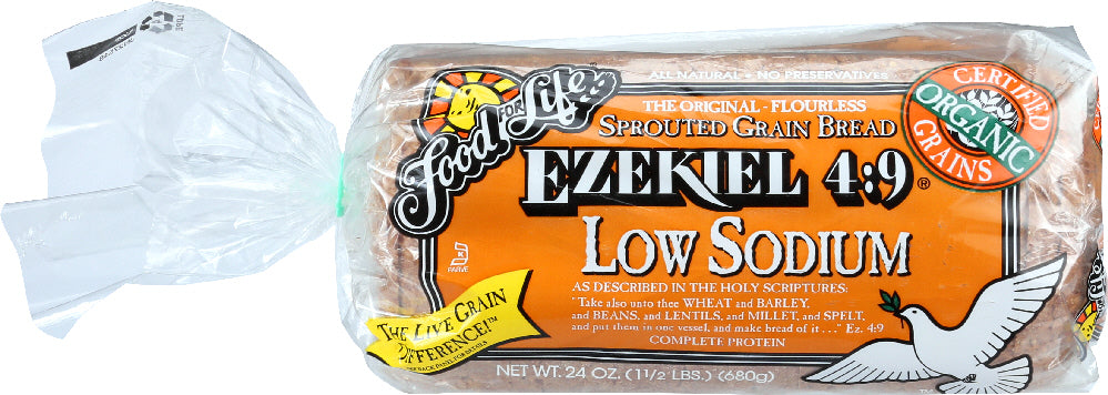 FOOD FOR LIFE: Ezekiel 4:9 Bread Sprouted Grain Low Sodium, 24 oz - Vending Business Solutions