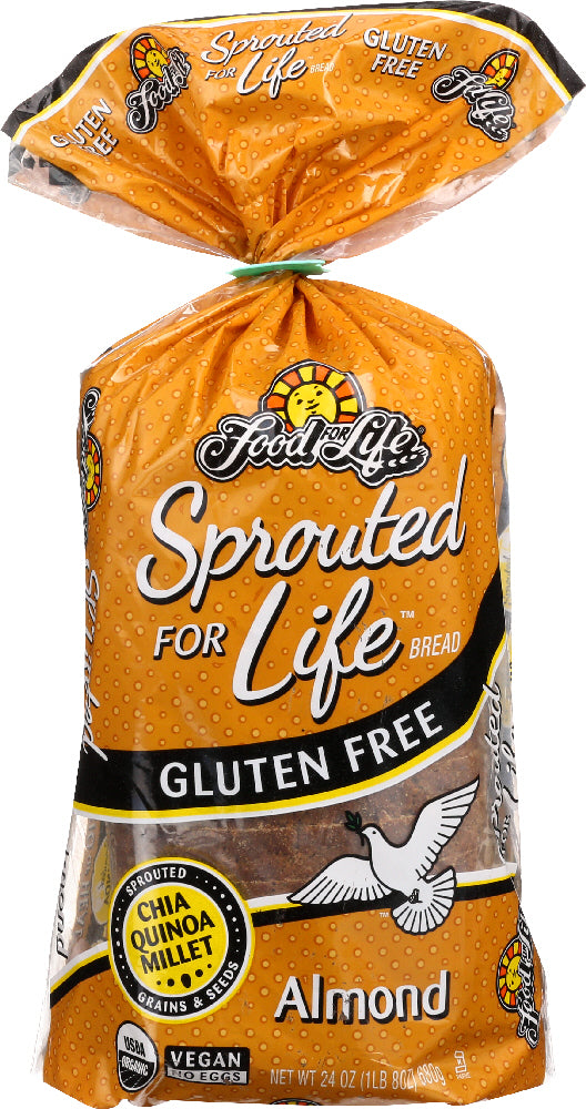 FOOD FOR LIFE: Sprouted for Life Bread Gluten Free Almond, 24 oz - Vending Business Solutions