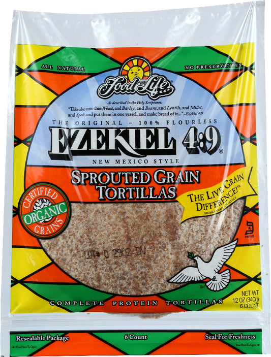 FOOD FOR LIFE: Ezekiel 4:9 Sprouted Grain Tortillas, 12 oz - Vending Business Solutions