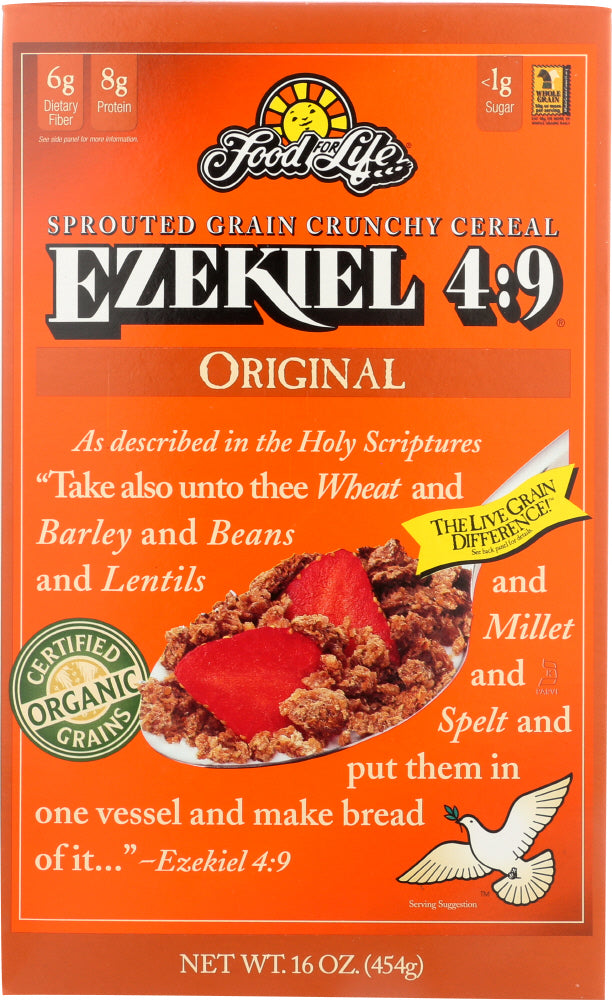 FOOD FOR LIFE: Ezekiel 4:9 Sprouted Grain Cereal Original, 16 oz - Vending Business Solutions