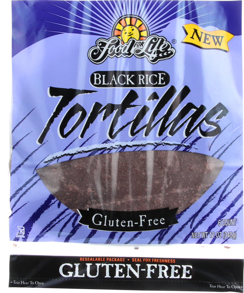 FOOD FOR LIFE: Black Rice Tortillas, 12 oz - Vending Business Solutions