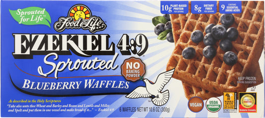 FOOD FOR LIFE: Ezekiel 4:9 Sprouted Blueberry Waffles, 10.60 oz - Vending Business Solutions