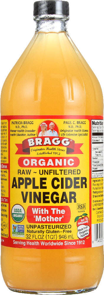 BRAGG: Organic Raw & Unfiltered Apple Cider Vinegar, 32 oz - Vending Business Solutions