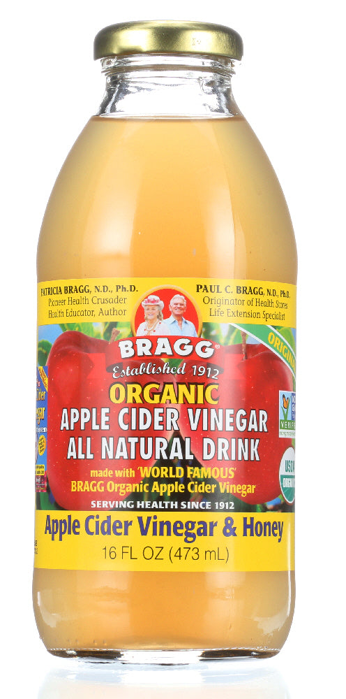 BRAGG: Organic Apple Cider Vinegar and Honey All Natural Drink , 16 oz - Vending Business Solutions