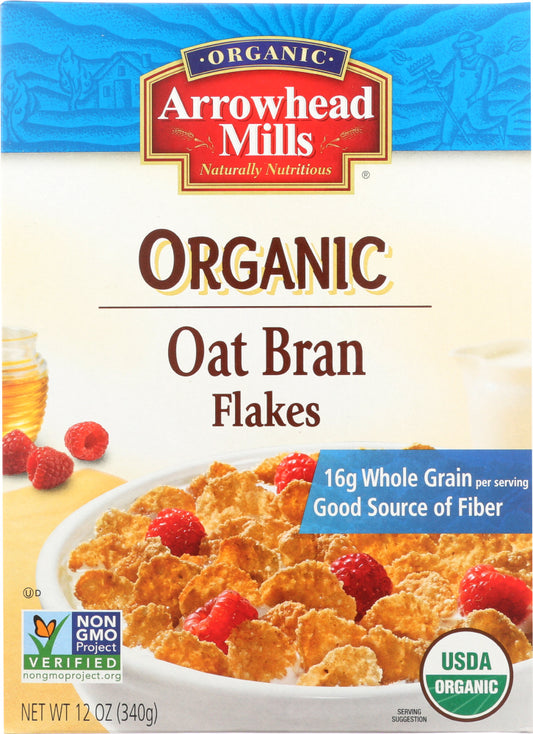 ARROWHEAD MILLS: Organic Oat Bran Flakes, 12 oz - Vending Business Solutions