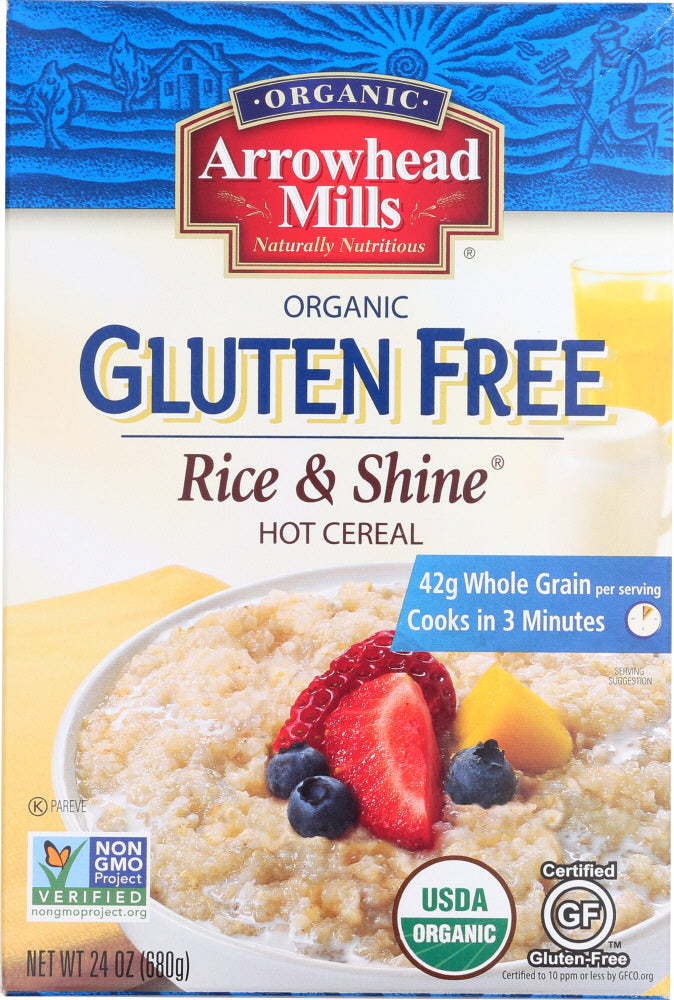ARROWHEAD MILLS: Organic Gluten Free Rice and Shine Hot Cereal, 24 oz - Vending Business Solutions