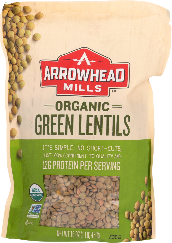 ARROWHEAD MILLS: Organic Green Lentils, 16 Oz - Vending Business Solutions