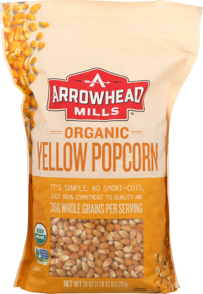 ARROWHEAD MILLS: Organic Yellow Popcorn, 28 oz - Vending Business Solutions