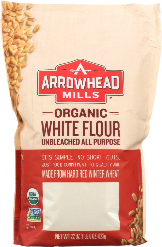 ARROWHEAD MILLS: Flour White Unbleached Organic, 22 oz - Vending Business Solutions