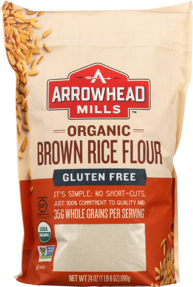 ARROWHEAD MILLS: Organic Brown Rice Flour, 24 oz - Vending Business Solutions
