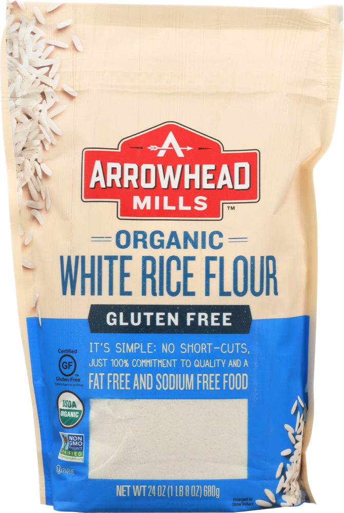 ARROWHEAD MILLS: Flour White Rice Organic, 24 oz - Vending Business Solutions