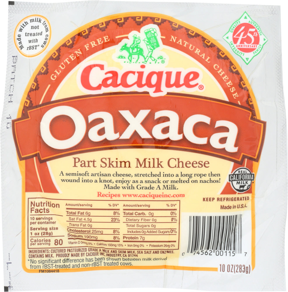 CACIQUE: Oaxaca Part Skim Milk Cheese, 10 oz - Vending Business Solutions
