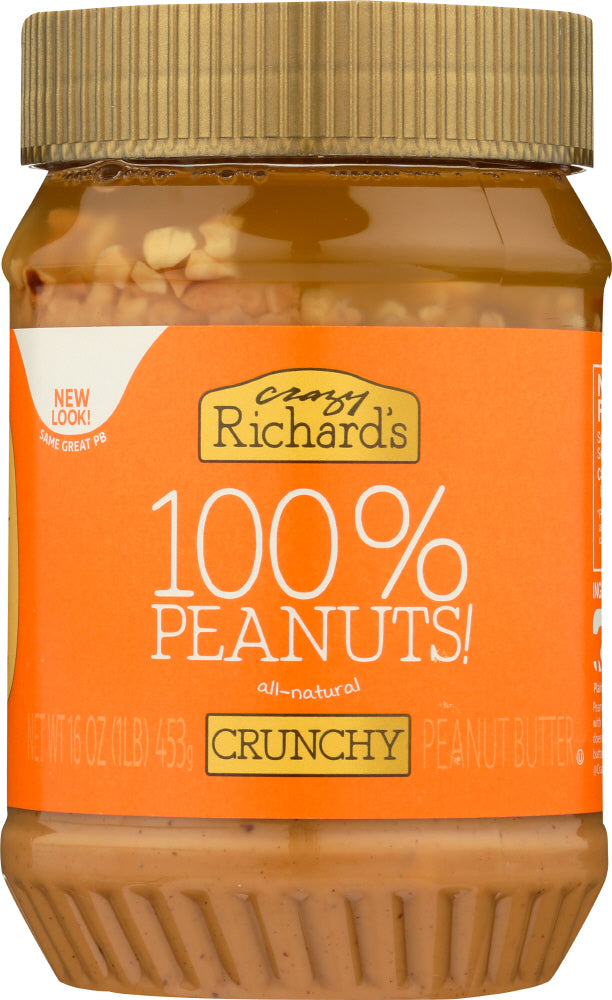 CRAZY RICHARD'S: Crunchy Peanut Butter, 16 oz - Vending Business Solutions