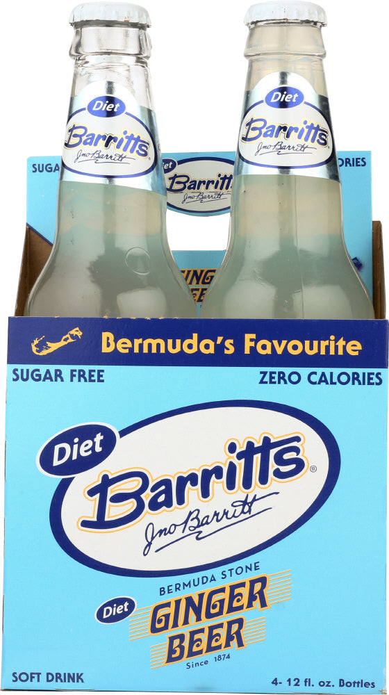 BARRITT'S: Diet Ginger Beer 4x12 Oz Bottle, 48 oz - Vending Business Solutions