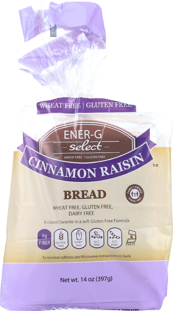 ENER-G FOODS: Gluten Free Cinnamon Raisin Bread, 14 oz - Vending Business Solutions