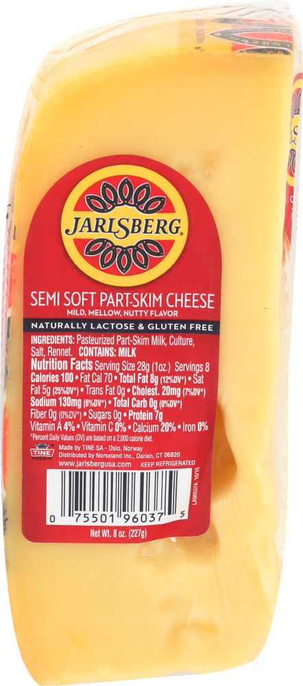 JARLSBERG: Semi Soft Part-Skim Cheese Wedge, 8 oz - Vending Business Solutions