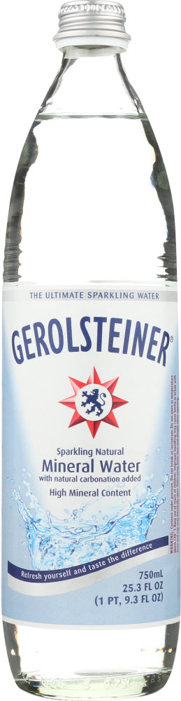 GEROLSTEINER: Sparkling Natural Mineral Water, 25.3 Oz - Vending Business Solutions