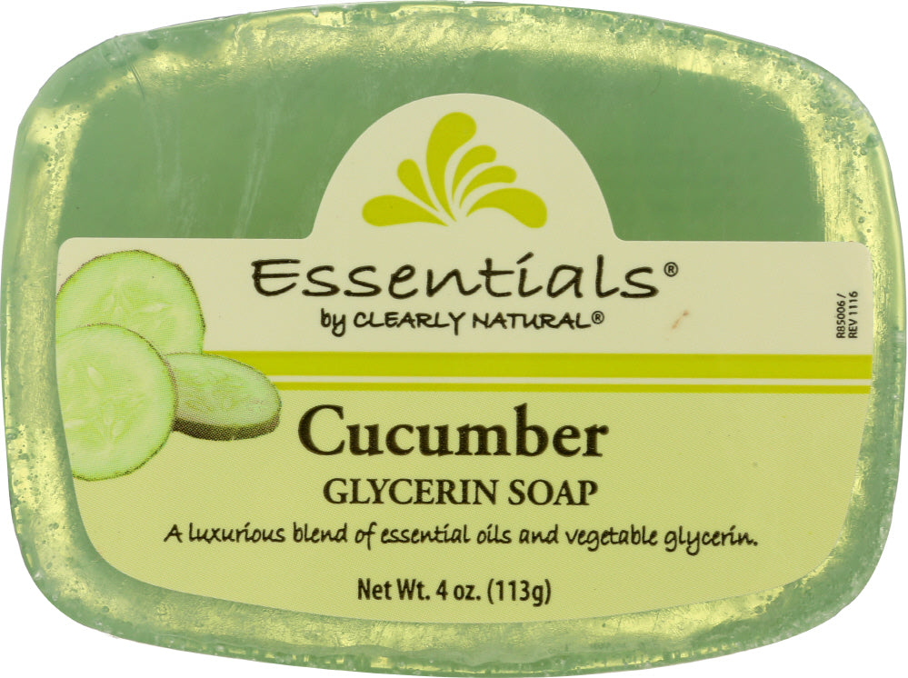 CLEARLY NATURAL: Cucumber Pure & Natural Glycerine Soap, 4 oz - Vending Business Solutions