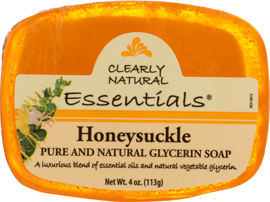 CLEARLY NATURAL: Honeysuckle Pure And Natural Glycerine Soap, 4 oz - Vending Business Solutions