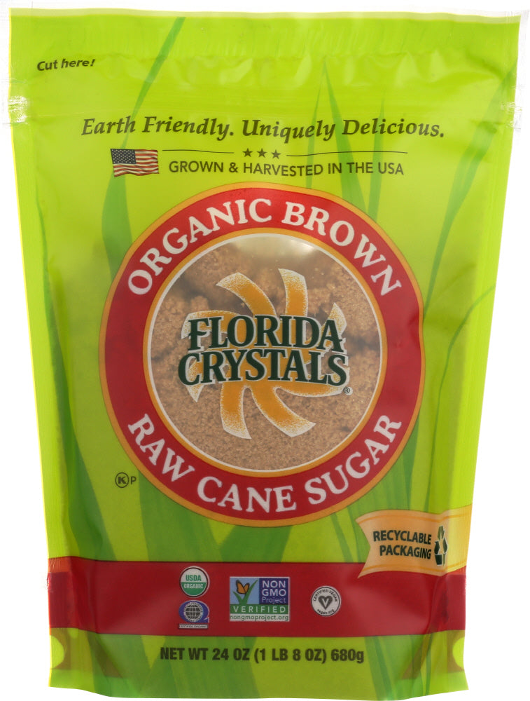 FLORIDA CRYSTALS: Sugar Brown Organic, 24 oz - Vending Business Solutions