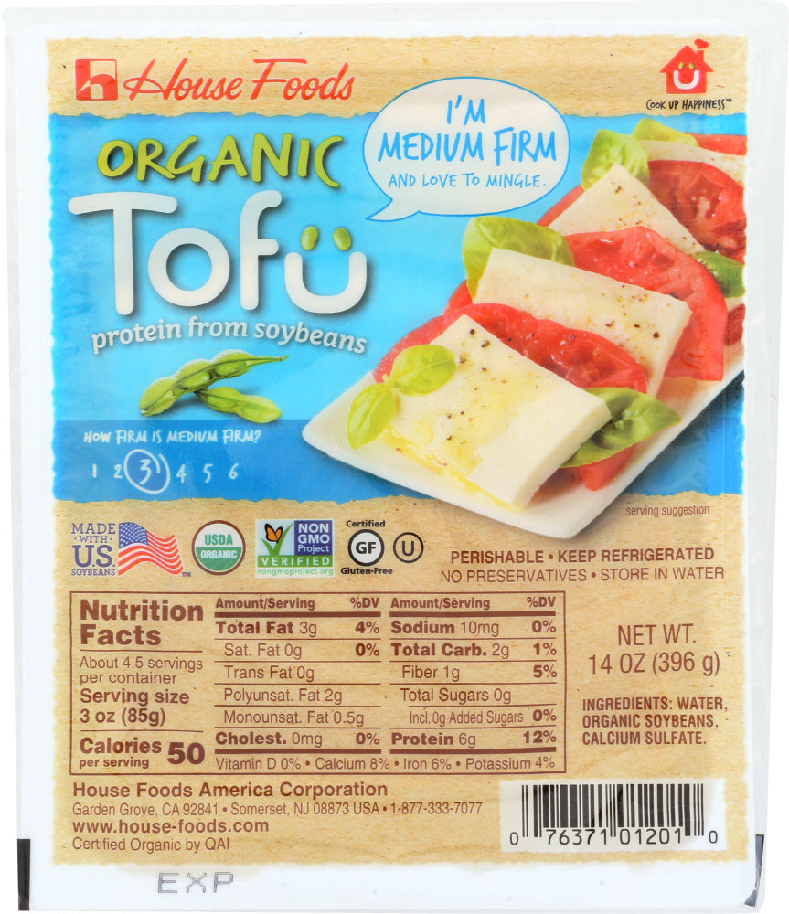 HOUSE FOODS: Organic Tofu Medium Firm, 14 oz - Vending Business Solutions