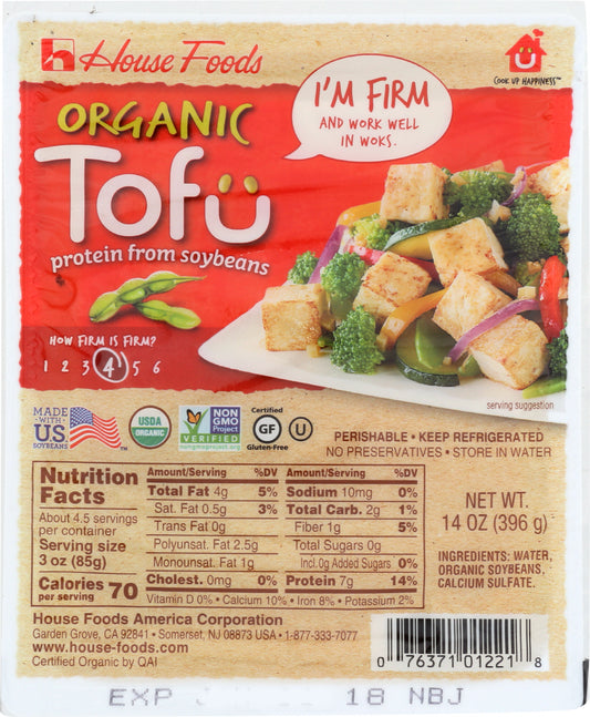 HOUSE FOODS: Organic Firm Tofu, 14 oz - Vending Business Solutions
