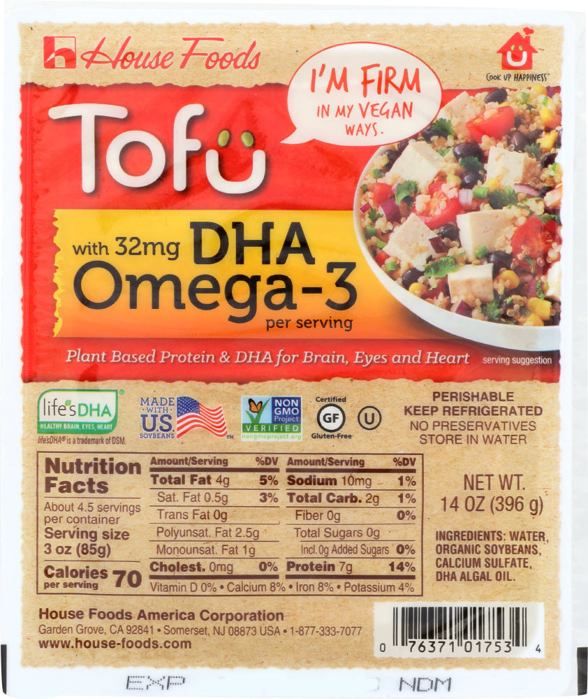 HOUSE FOODS: Tofu Firm DHA Omega-3, 14 oz - Vending Business Solutions