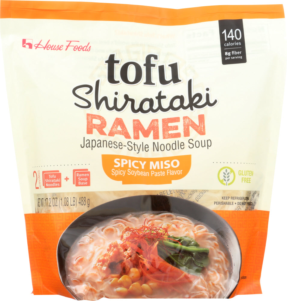 HOUSE FOODS: Tofu Shirataki Ramen Noodle Soup Spicy Miso, 17.2 oz - Vending Business Solutions