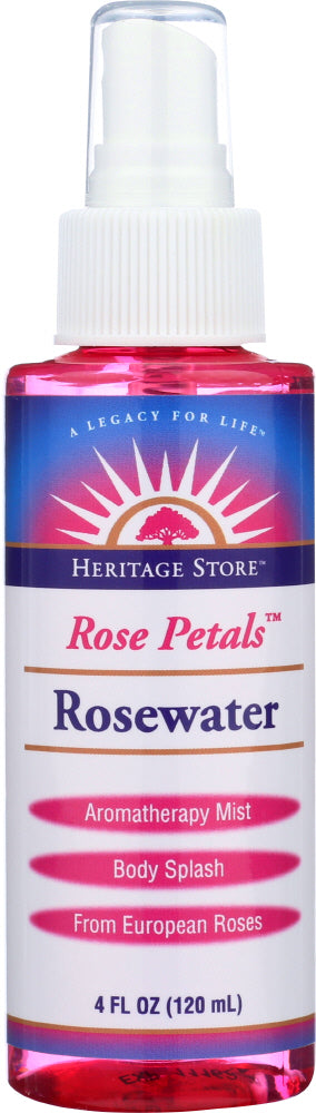 HERITAGE STORE: Rosewater Atomizer Mist Sprayer, 4 oz - Vending Business Solutions