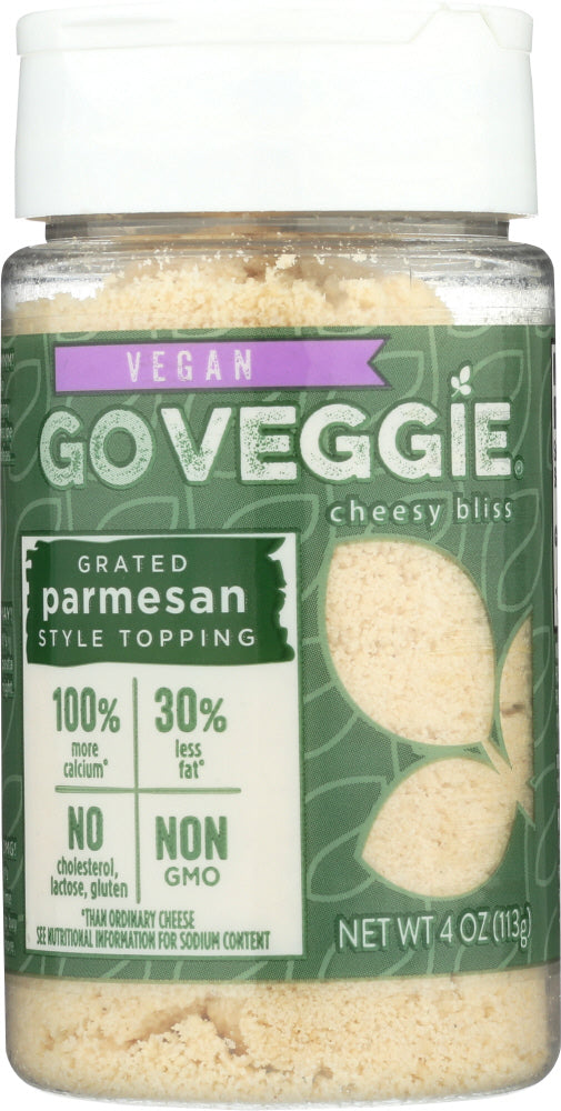 GO VEGGIE: Vegan Grated Parmesan Style Topping, 4 oz - Vending Business Solutions