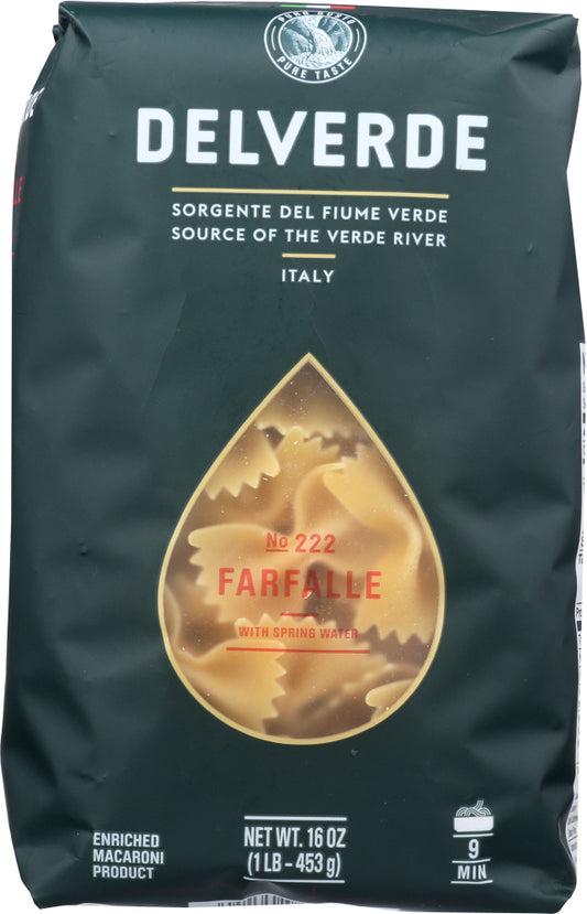 DEL VERDE: Farfelle Pasta, 16oz - Vending Business Solutions