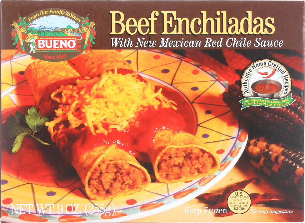 BUENO: Red Chile Beef Enchiladas, 9 oz - Vending Business Solutions