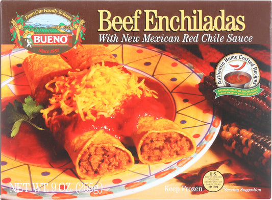 BUENO: Red Chile Beef Enchiladas, 9 oz - Vending Business Solutions