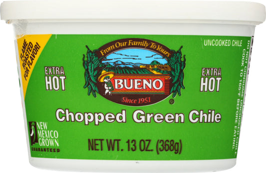 BUENO: Extra Hot Chopped Green Chile, 13 oz - Vending Business Solutions