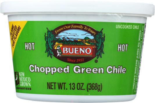 BUENO: Hot Chopped Green Chile, 13 oz - Vending Business Solutions