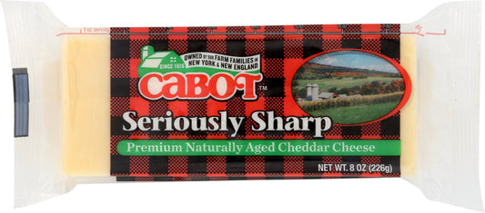 CABOT: Cheese Cheddar White Seriously Sharp, 8 oz - Vending Business Solutions