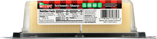 CABOT: Seriously Sharp Cheddar Cheese Cracker Cut Slices Tray, 10 oz - Vending Business Solutions