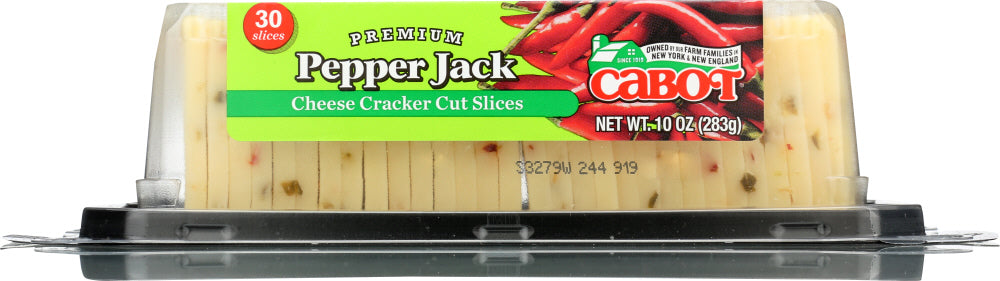 CABOT: Premium Pepper Jack Cheese Cracker Cut Slices Tray, 10 oz - Vending Business Solutions