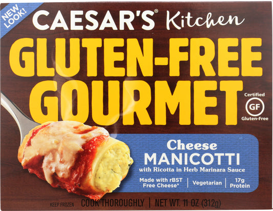 CAESARS: Pasta Gluten Free Manicotti with Cheese in Marinara Sauce, 11 oz - Vending Business Solutions