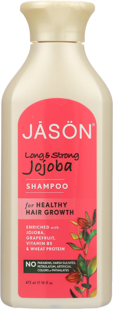 JASON: Pure Natural Shampoo Long & Strong Jojoba, 16 oz - Vending Business Solutions