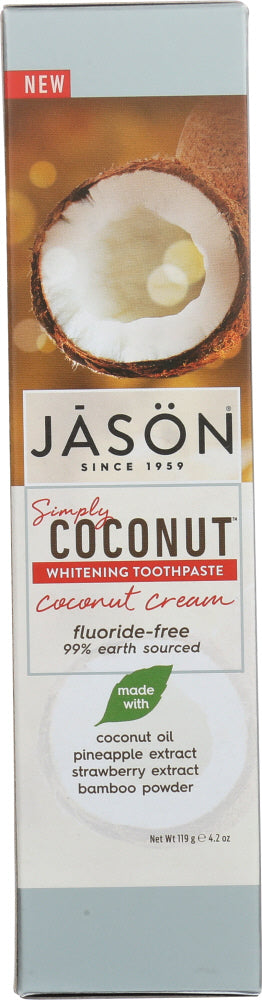 JASON: Toothpaste Simply Coconut Whitening Cream, 4.2 oz - Vending Business Solutions