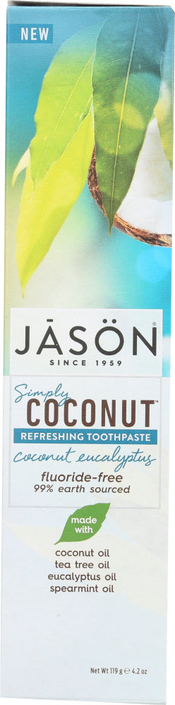 JASON: Toothpaste Simply Coconut Refreshing Fluoride-Free, 4.2 oz - Vending Business Solutions