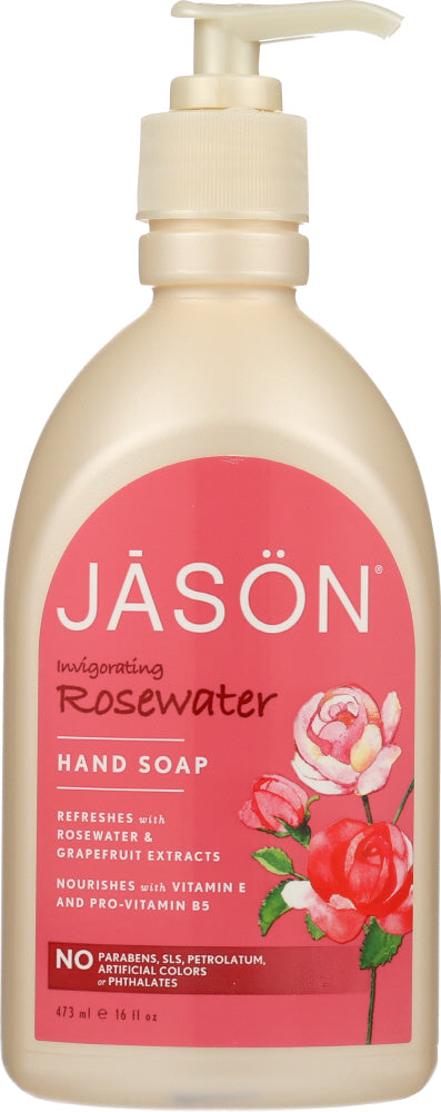 JASON: Hand Soap Invigorating Rosewater, 16 oz - Vending Business Solutions