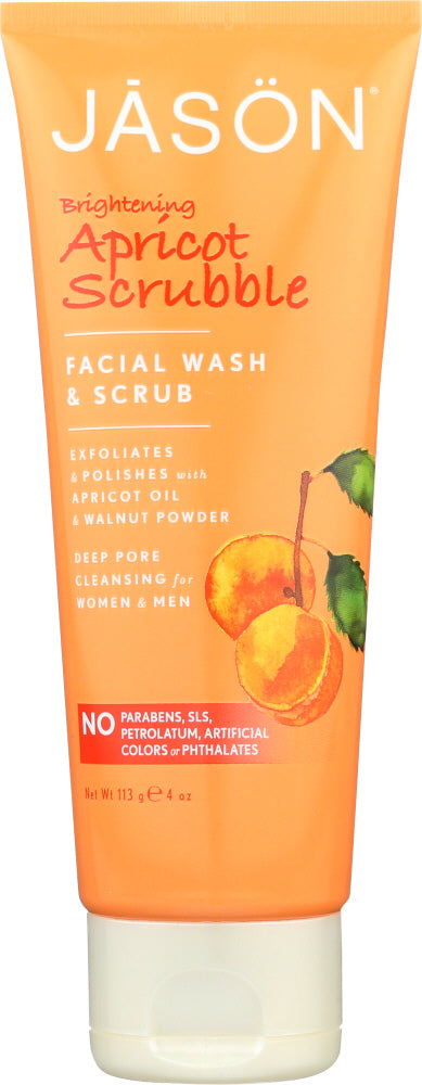JASON: Brightening Apricot Scrubble Facial Wash & Scrub, 4 oz - Vending Business Solutions