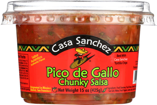 CASA SANCHEZ FOODS: Pico de Gallo Chunky Salsa, 15 oz - Vending Business Solutions