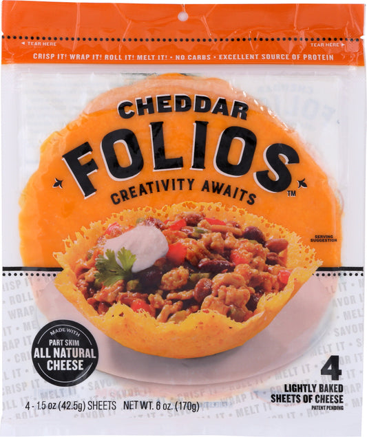 FOLIOS: Cheddar Cheese Wraps, 6 oz - Vending Business Solutions